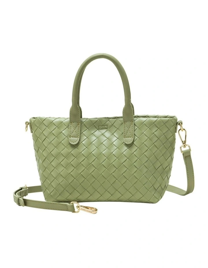WOVEN GRAB BAG IN OLIVE image 5