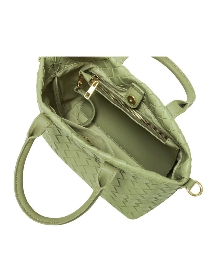 WOVEN GRAB BAG IN OLIVE image 6