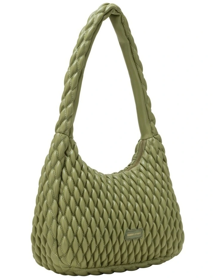 QUILTED SHOULDER BAG IN OLIVE image 2