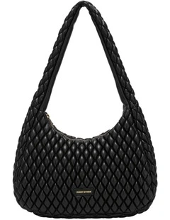 QUILTED SHOULDER BAG IN BLACK