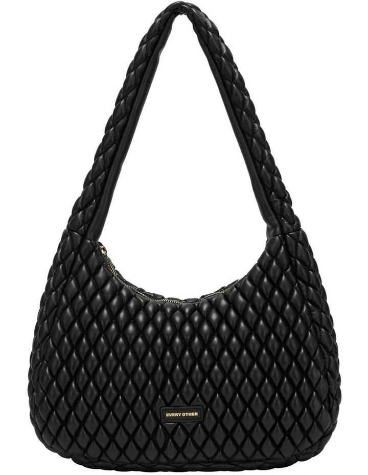 QUILTED SHOULDER BAG IN BLACK image 1
