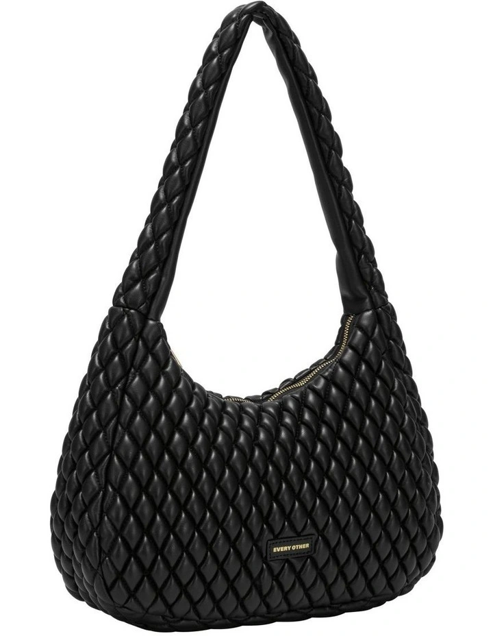 QUILTED SHOULDER BAG IN BLACK image 2