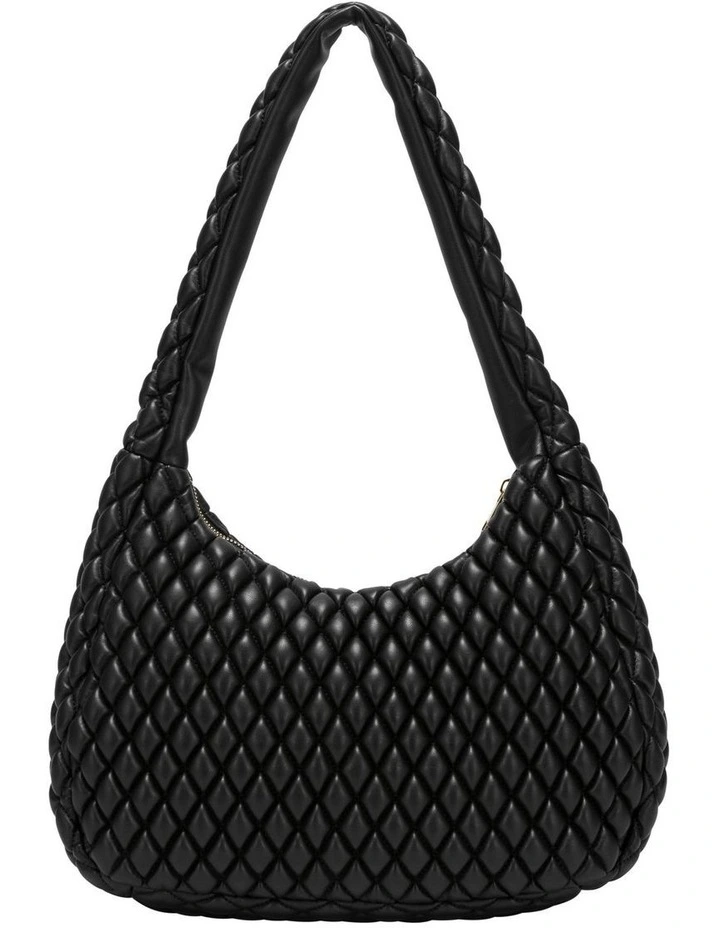 QUILTED SHOULDER BAG IN BLACK image 3