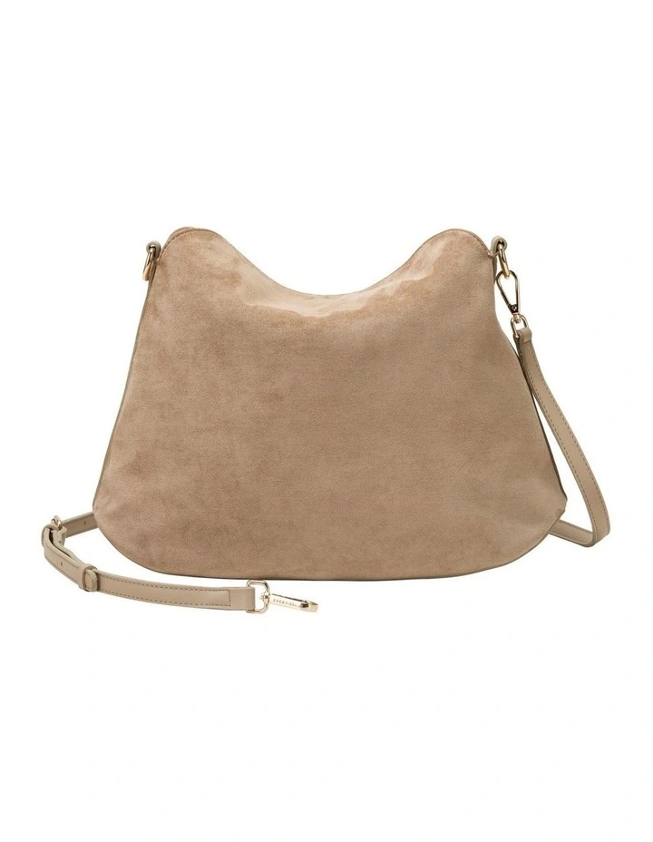 FOLD TOP SHOULDER IN SAND FAUX SUEDE image 5