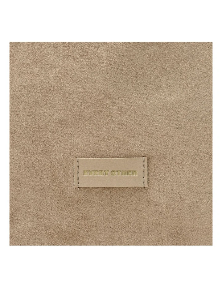 FOLD TOP SHOULDER IN SAND FAUX SUEDE image 6