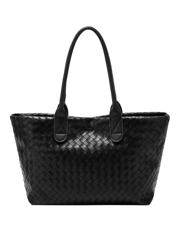 WOVEN TOTE BAG IN BLACK image 3