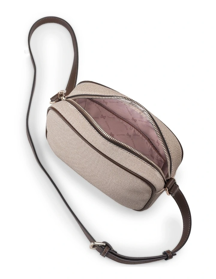 Roxanne Small Camera Crossbody Bag with Front Zip Pocket in Chocolate Mix image 5