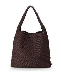 Lydia Weave Large Hobo in Chocolate