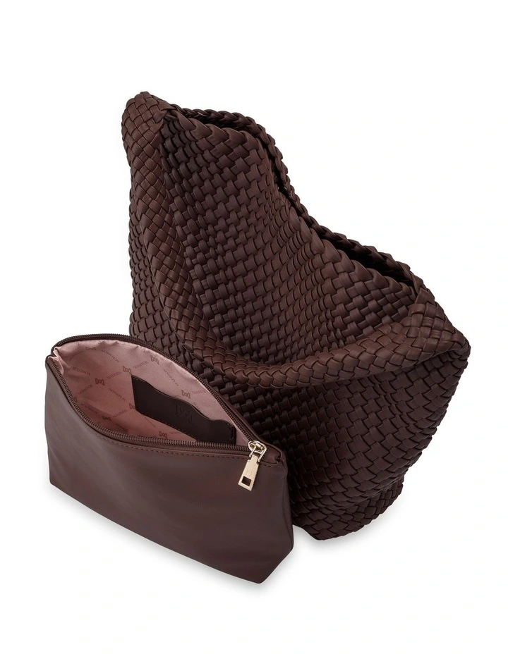 Lydia Weave Large Hobo in Chocolate image 5