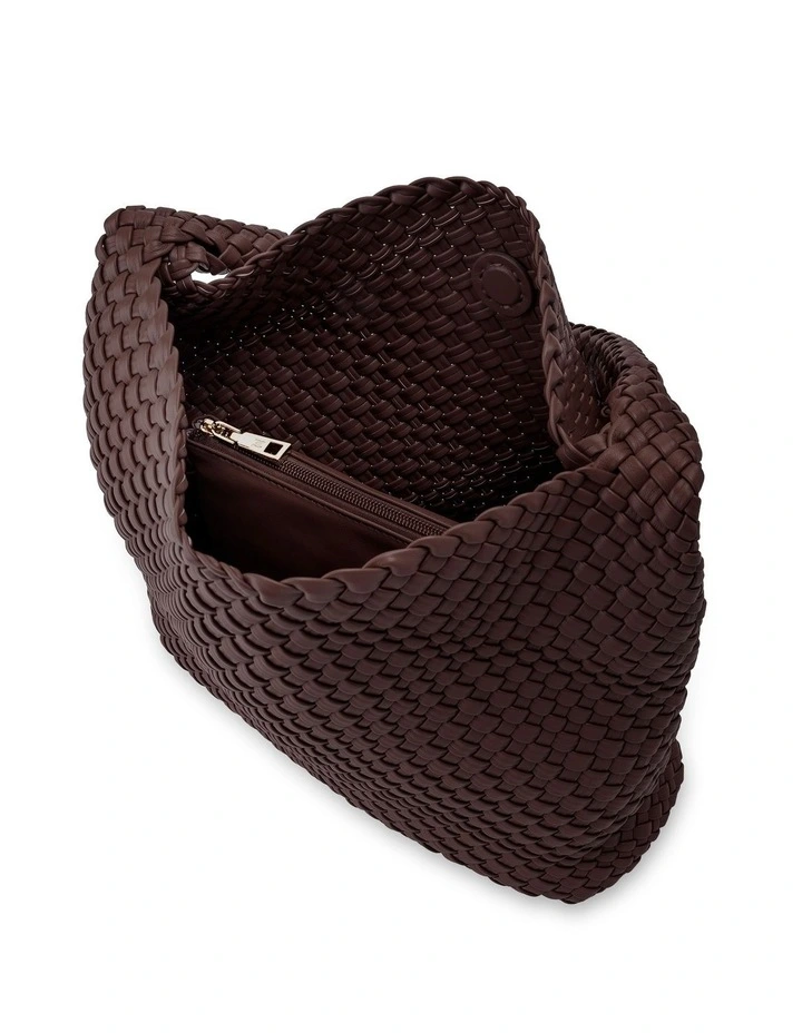 Lydia Weave Large Hobo in Chocolate image 6