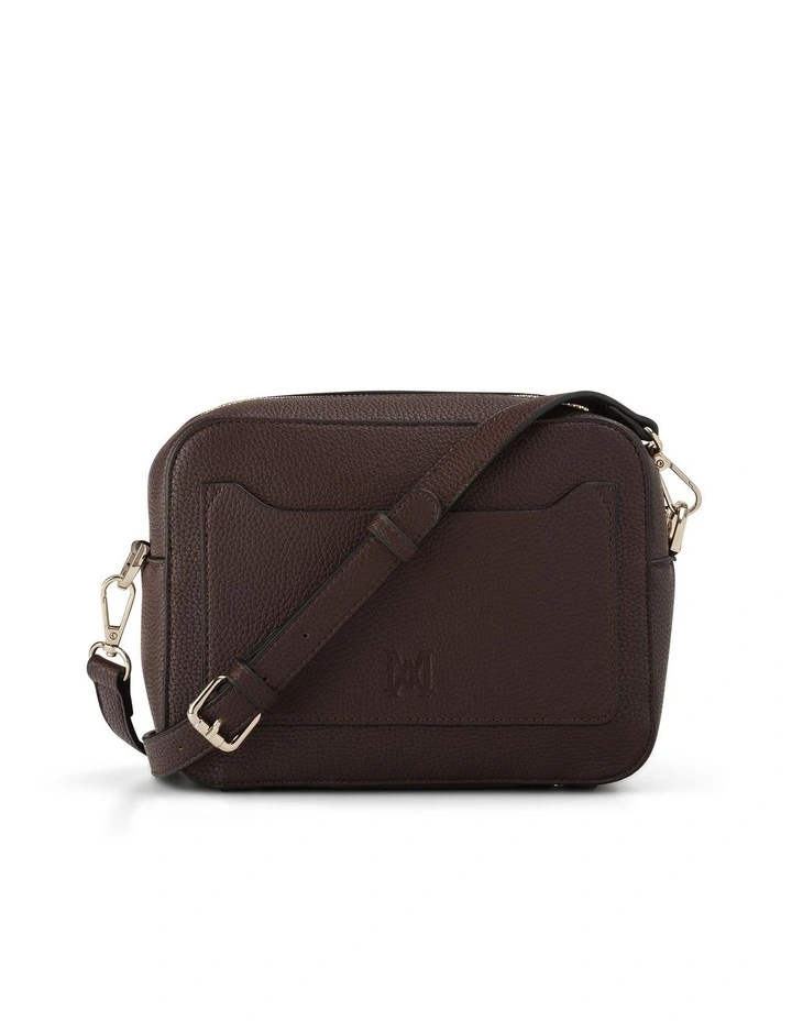 Molly Camera Crossbody Bag Monogram Bag Strap in Chocolate image 4