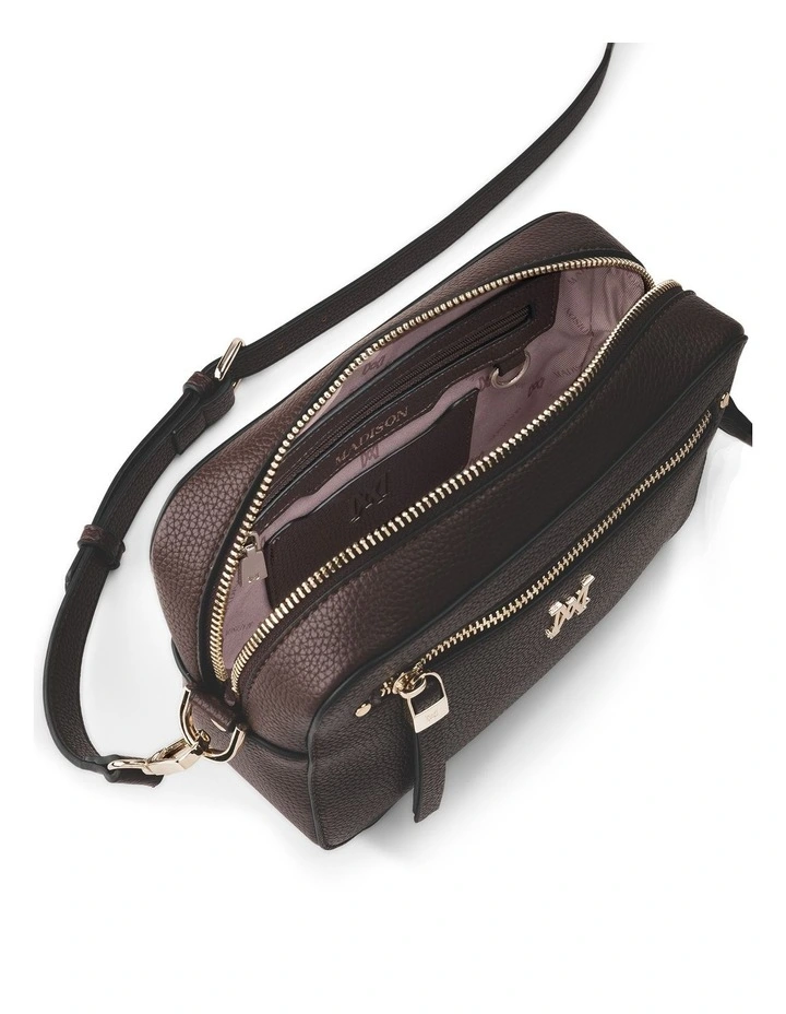 Molly Camera Crossbody Bag Monogram Bag Strap in Chocolate image 5