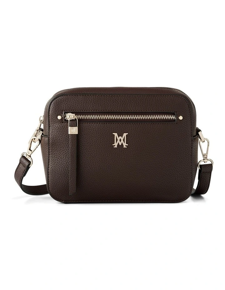 Molly Camera Crossbody Bag Monogram Bag Strap in Chocolate image 6