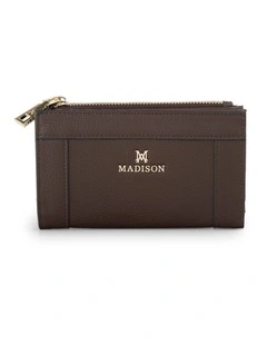 Lexi Medium Bi-Fold Zip Wallet in Chocolate