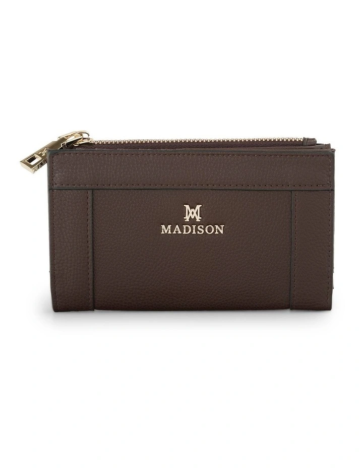 Lexi Medium Bi-Fold Zip Wallet in Chocolate image 1