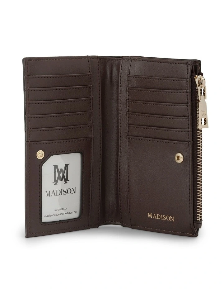 Lexi Medium Bi-Fold Zip Wallet in Chocolate image 2