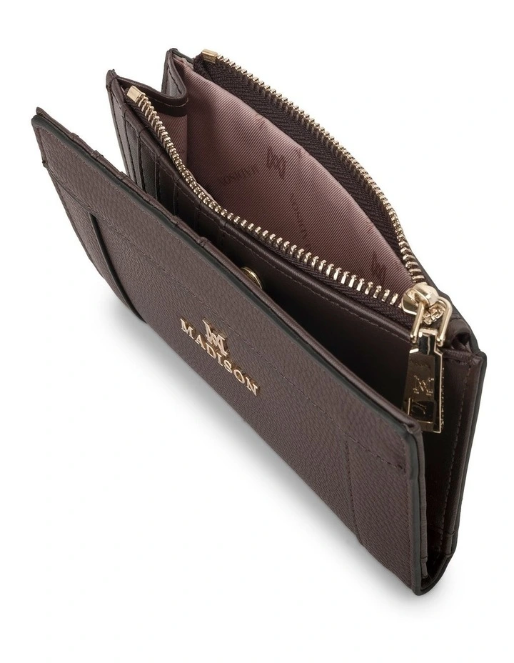 Lexi Medium Bi-Fold Zip Wallet in Chocolate image 3