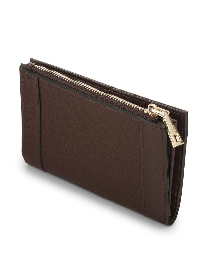 Lexi Medium Bi-Fold Zip Wallet in Chocolate image 4