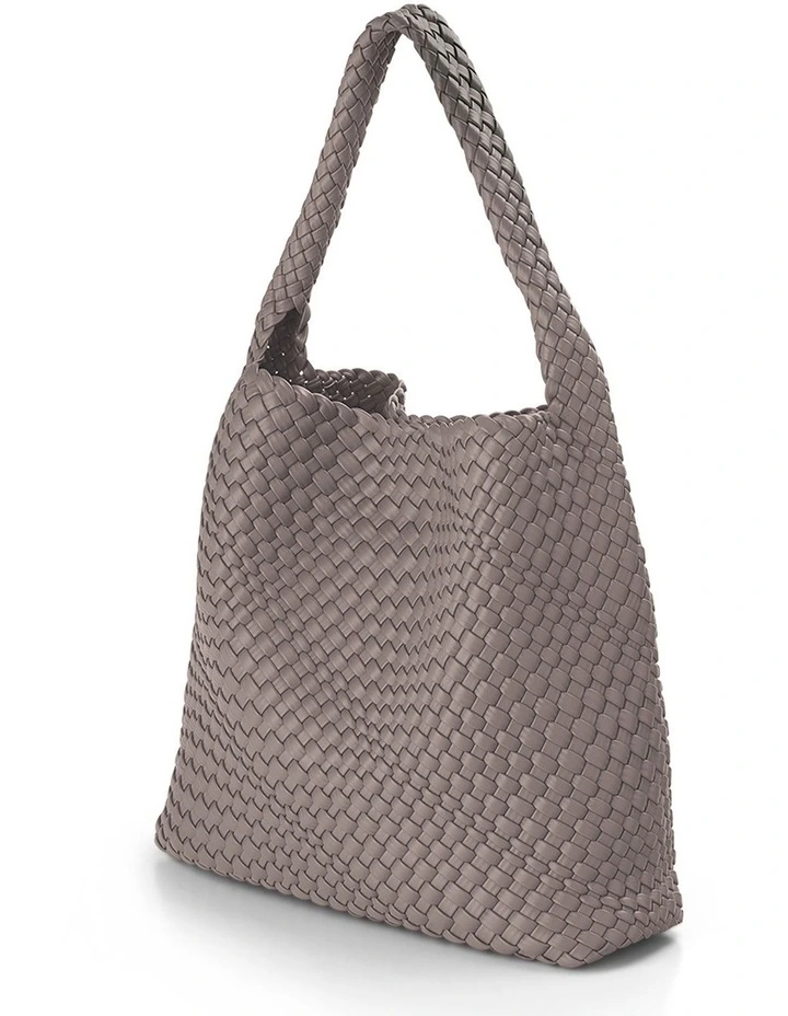 Lydia Weave Large Hobo in Taupe image 3