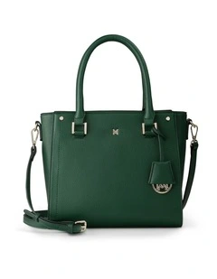 Angie Medium 3 Compartment Satchel Bag in Forest