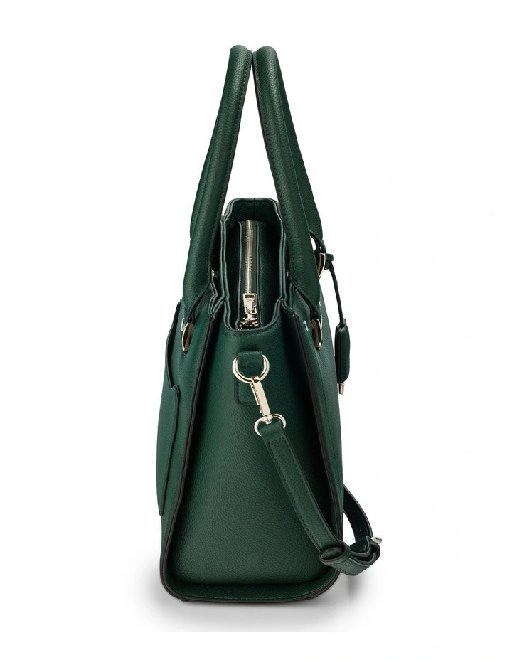 Angie Medium 3 Compartment Satchel Bag in Forest image 4