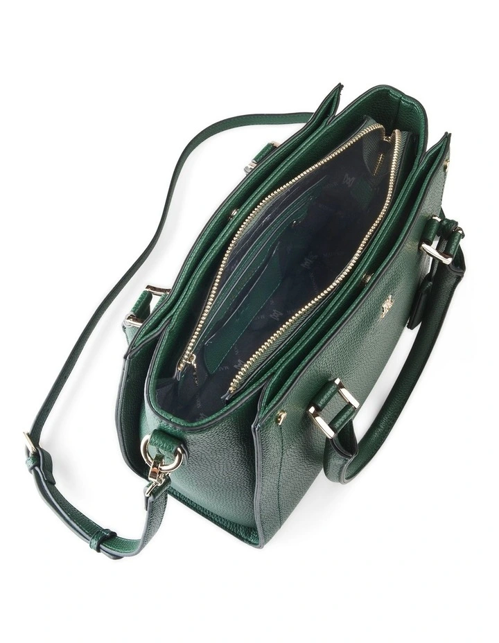 Angie Medium 3 Compartment Satchel Bag in Forest image 5