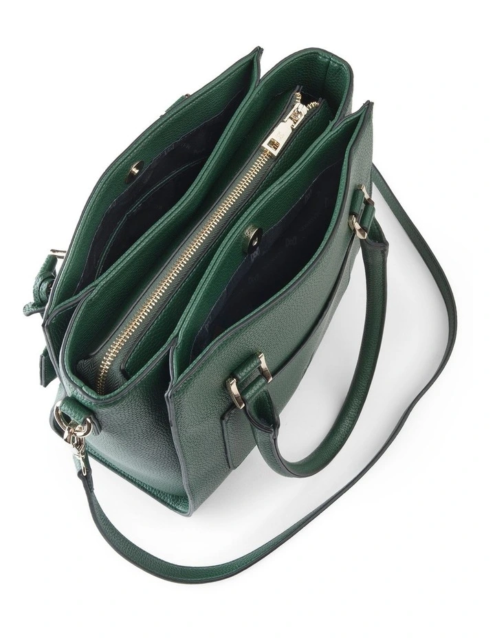 Angie Medium 3 Compartment Satchel Bag in Forest image 6