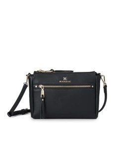 Willow Zip Top Crossbody Bag in Black