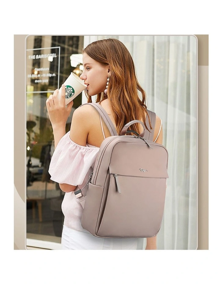 Waterproof Laptop Backpack Travel Business Work Bag Apricot image 2