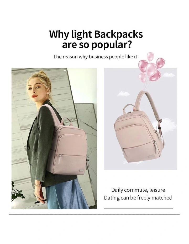Waterproof Laptop Backpack Travel Business Work Bag Apricot image 2