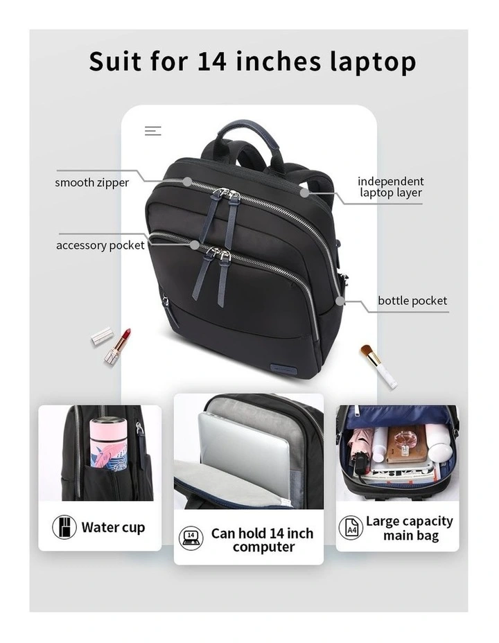 Waterproof Laptop Backpack Travel Business Work Bag Apricot image 6