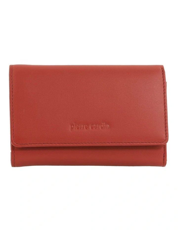 Pierre Cardin Italian Leather Tri-Fold Wallet in Tobasco image 1