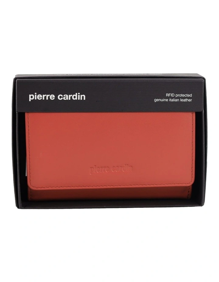 Pierre Cardin Italian Leather Tri-Fold Wallet in Tobasco image 5