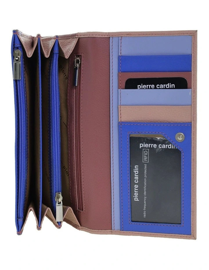 Pierre Cardin MultiColour Leather Ladies Wallet in Cherry image 2