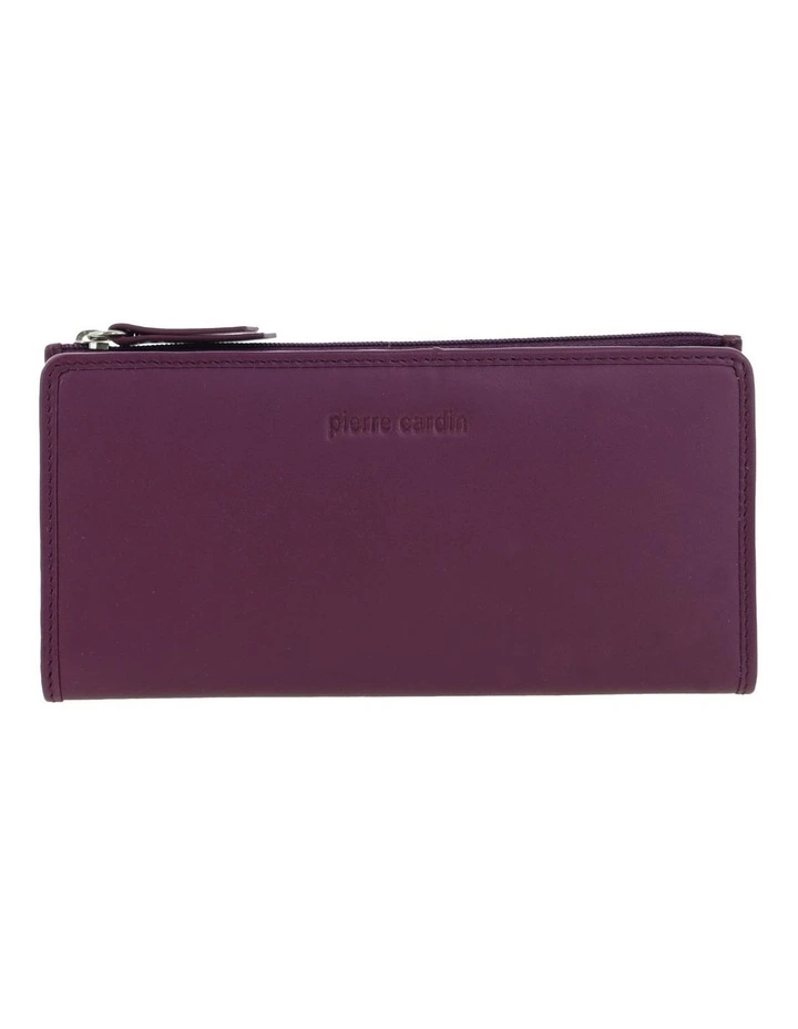 Pierre Cardin Genuine Leather Bi-Fold Wallet in Berry image 1