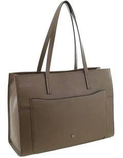 Pierre Cardin Genuine Leather Tote Bag in Oak