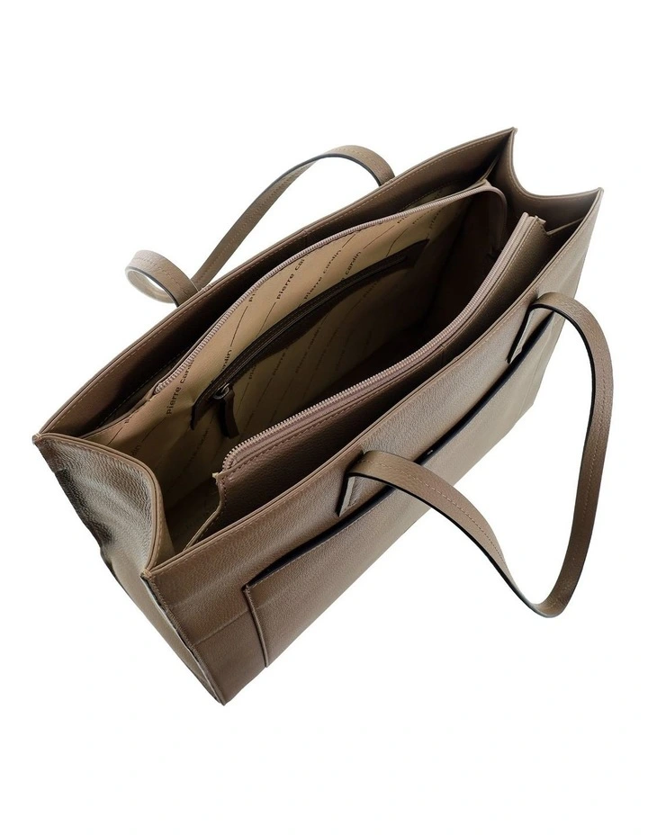 Pierre Cardin Genuine Leather Tote Bag in Oak image 2