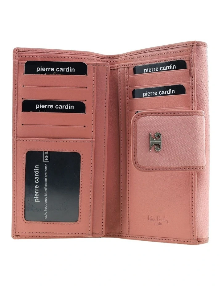 Pierre Cardin Genuine Leather Bi-Fold Wallet in Pink image 2