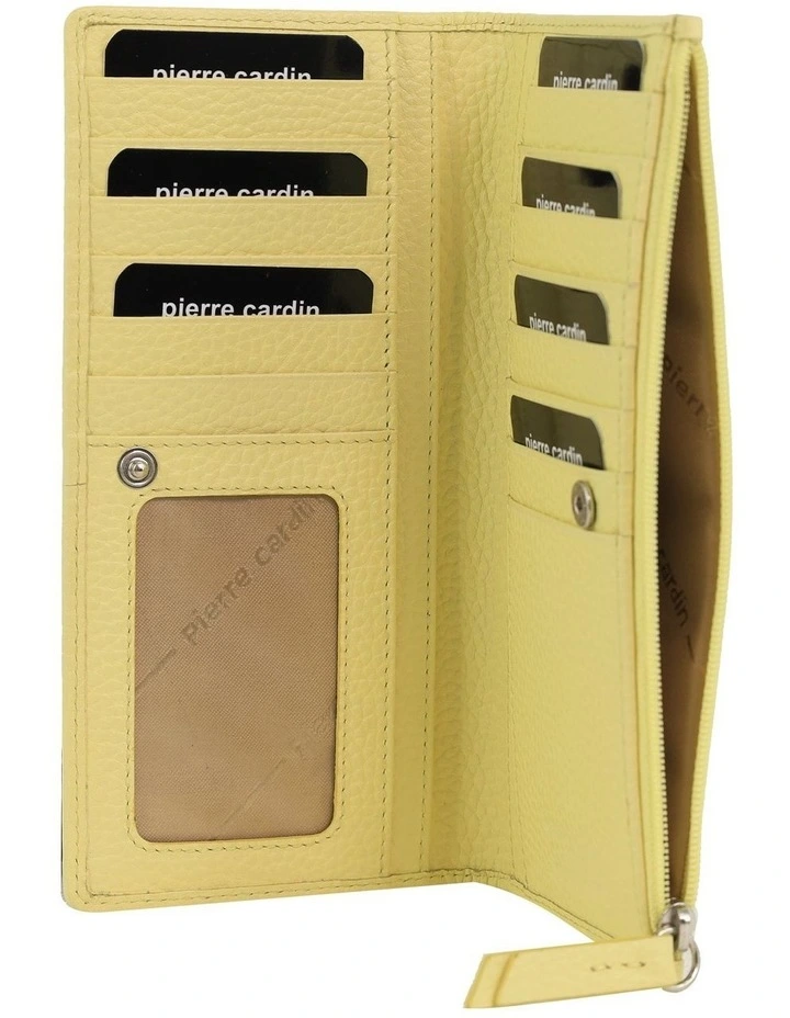 Pierre Cardin Genuine Leather Bi-Fold Wallet in Yellow image 3