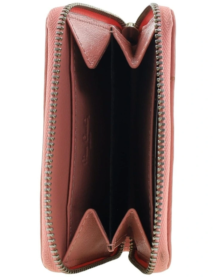 Pierre Cardin Genuine Leather Ziparound Wallet in Pink image 2