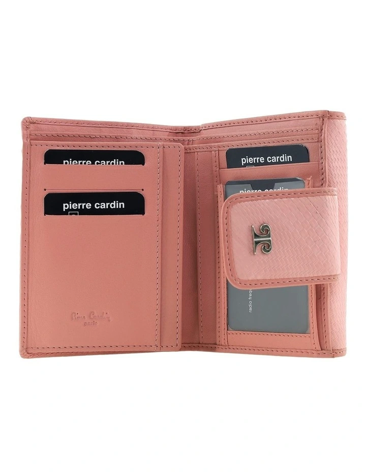 Pierre Cardin Genuine Leather Tri-Fold Wallet in Pink image 2