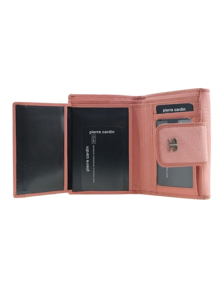 Pierre Cardin Genuine Leather Tri-Fold Wallet in Pink image 3