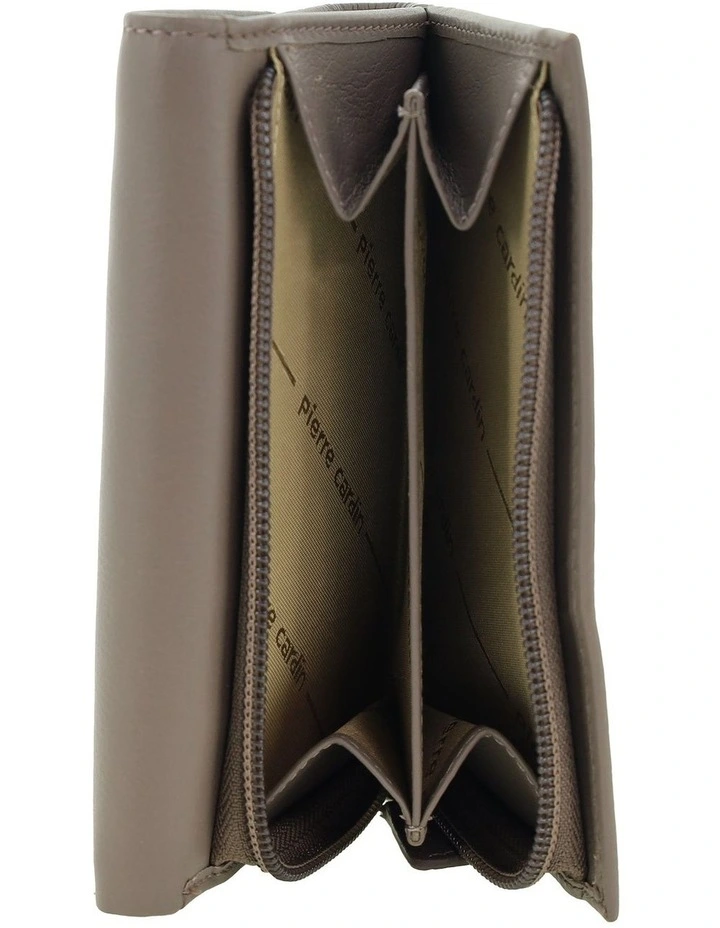 Pierre Cardin Italian Leather Tri-Fold Wallet in Taupe image 2