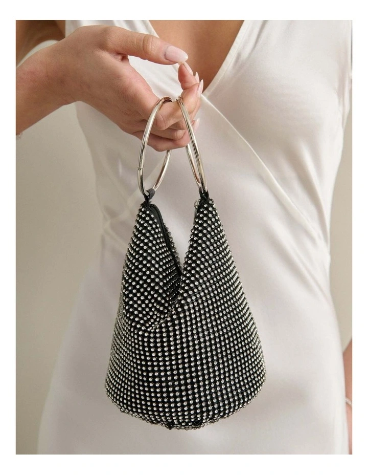 Jada Glomesh Evening Bag - Black image 4