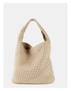 Layla Woven Tote Bag - Beige