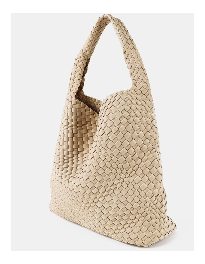 Layla Woven Tote Bag - Beige image 2