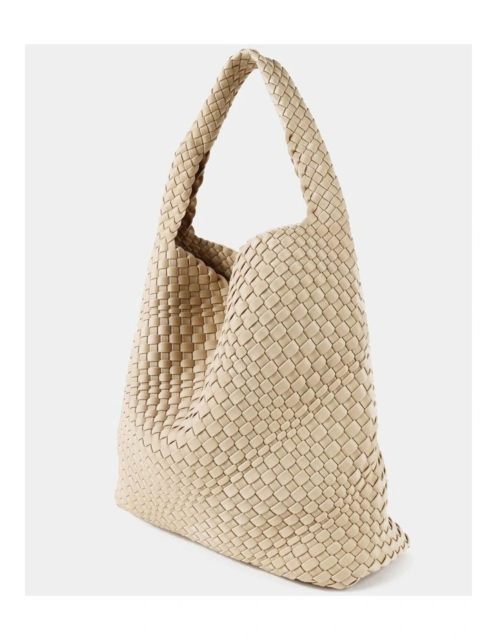 Layla Woven Tote Bag - Beige image 3