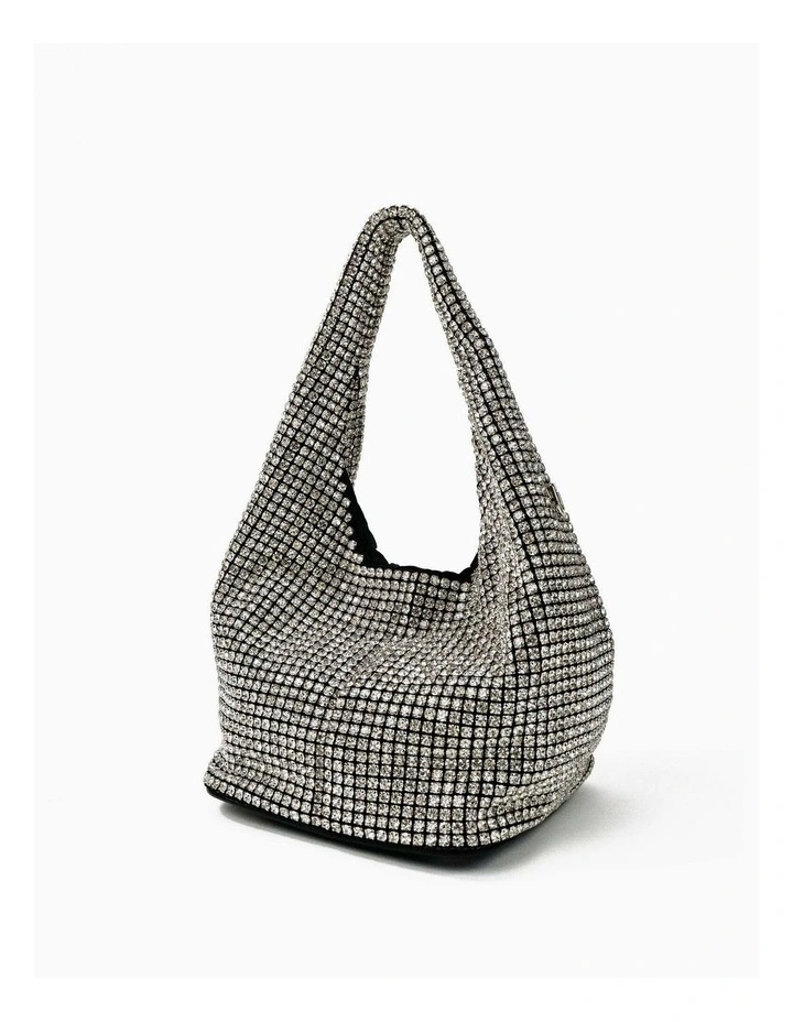 Paris Rhinestone Handbag - Silver image 3