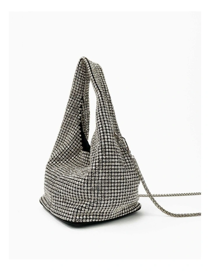 Paris Rhinestone Handbag - Silver image 7