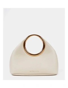 Hailey Statement Handle Bag - White